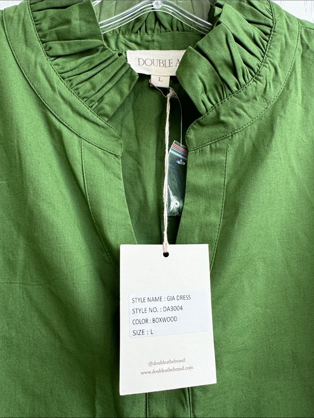 Double A Gia Dress - Boxwood - Picture 3 of 7
